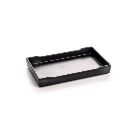 1 Piece Melamine Tableware Plates Black Rectangle 22.3cm x 13.1cm