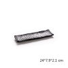 Imagen de 1 Piece Melamine Tableware Plates Black Rectangle 22.3cm x 13.1cm