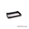 Imagen de 1 Piece Melamine Tableware Plates Black Rectangle 22.3cm x 13.1cm