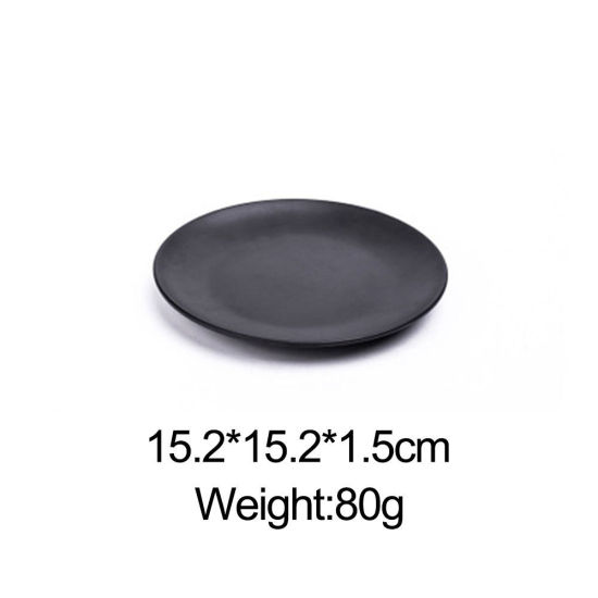 Picture of 1 Piece Melamine Tableware Plates Black Round 15.2cm Dia.