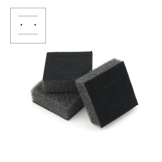 Imagen de 1 Unidad Papel Joyero para Collar, Pulsera, Anillo, Embalaje de Exhibición de Regalo Azul Oscuro Cuadrado 5cm x 5cm x 3cm