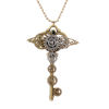 Imagen de Steampunk Collar Jersey/Suéter Cadena larga Tono Bronce Plata Antigua Llave Rueda 72cm longitud, 1 Unidad