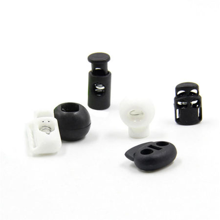 Plastic Cord Lock Stopper Sweater Shoelace Rope Buckle Pendant Clothing Accessories 23mm x 21mm, 50 PCs