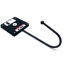 Picture of Iron Based Alloy Wall Hook For Clothes Coat Robe Purse Hat Hanger Black Cassette Tape 12.8cm x 4.8cm, 1 Piece