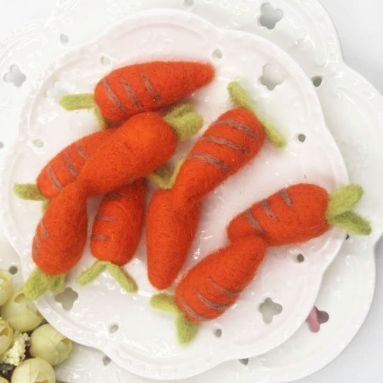 Picture of 1 Piece Felt DIY Handmade Craft Materials Accessories Carrot Orange-red