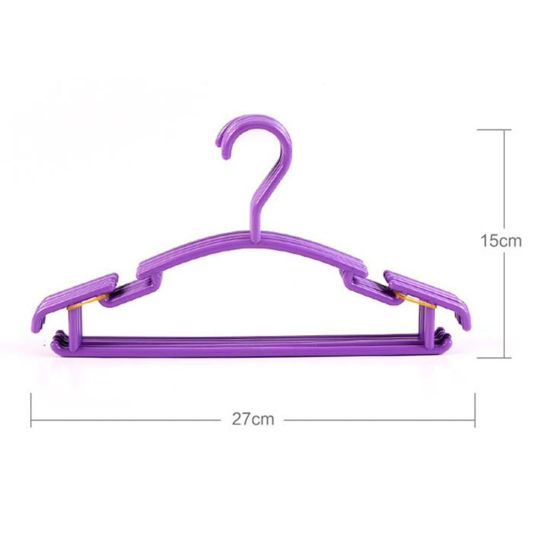 Image de 1 Pièce Cintres en Plastique pour Enfants Violet 27cm x 15cm