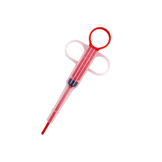 Picture of Plastic Pet Medicine Feeder Red 14.7cm(5 6/8") x 5.9cm(2 3/8"), 1 Set