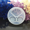 Picture of Silicone Resin Mold For Jewelry Making Round White Shell 6.3cm(2 4/8") Dia., 1 Piece
