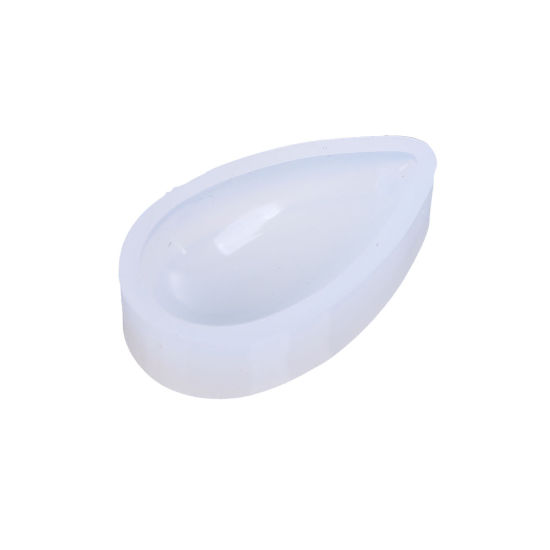 Picture of Silicone Resin Mold For Jewelry Making Drop White 3.4cm(1 3/8") x 2cm( 6/8"), 1 Piece