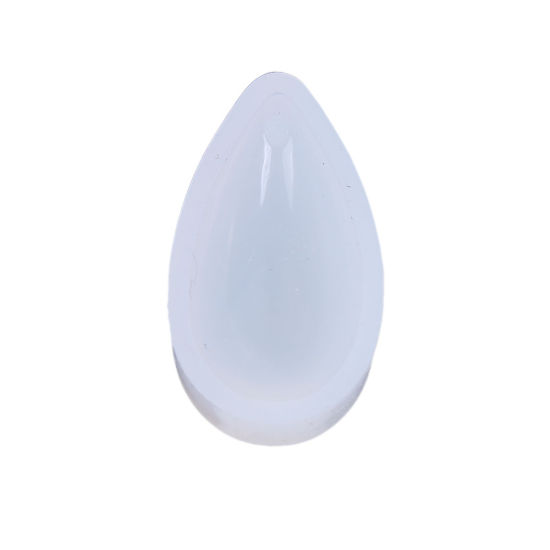 Picture of Silicone Resin Mold For Jewelry Making Drop White 3.4cm(1 3/8") x 2cm( 6/8"), 1 Piece