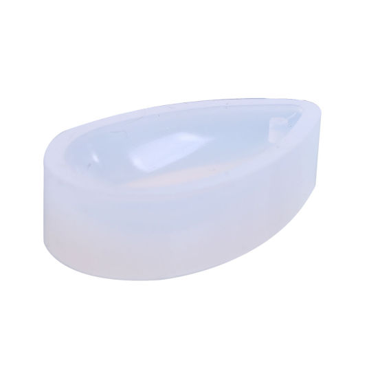 Picture of Silicone Resin Mold For Jewelry Making Drop White 3.4cm(1 3/8") x 2cm( 6/8"), 1 Piece