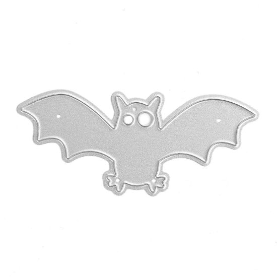 Picture of Carbon Steel Cutting Dies Stencils DIY Scrapbooking Silver-gray Halloween Bat Animal 1 Set