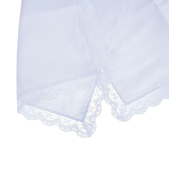 Изображение Cotton Handkerchief  Square Lace White 26cm x 25cm, 6 Sheets