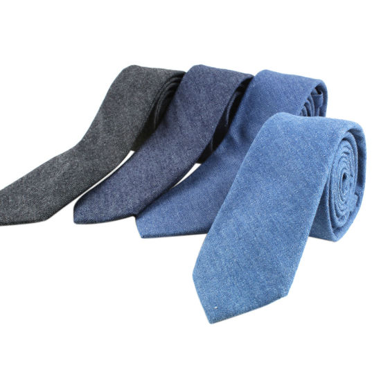 Picture of Cotton Necktie Tie Mixed Color 145cm x 6cm, 4 PCs