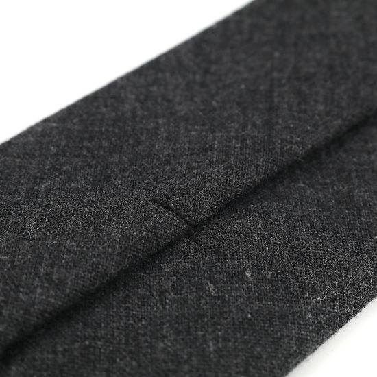 Изображение Cotton Men's Necktie Tie Dark Gray 145cm x 6cm, 1 Piece