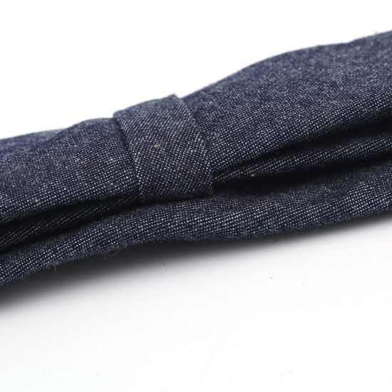 Image de Cotton Men's Necktie Tie Navy Blue 145cm x 6cm, 1 Piece