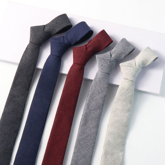 Image de Cotton Men's Necktie Tie Mixed Color 145cm x 6cm, 5 PCs