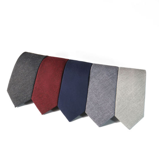 Bild von Cotton Men's Necktie Tie Mixed Color 145cm x 6cm, 5 PCs
