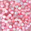 Imagen de 100 Unidades Vidrio Cuentas Imitación Polaris Glitter Ronda, Rosado Translúcido Escarchado Aprox 6mm Diámetro, Agujero: Aprox 1.1mm
