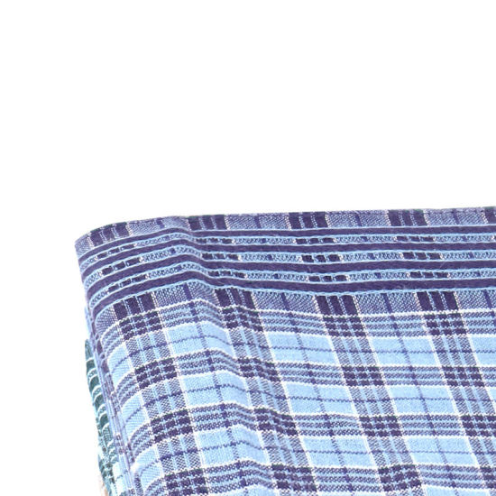 Изображение Cotton Men's Handkerchief Square Grid Checker Mixed Color 43cm x 43cm, 6 PCs