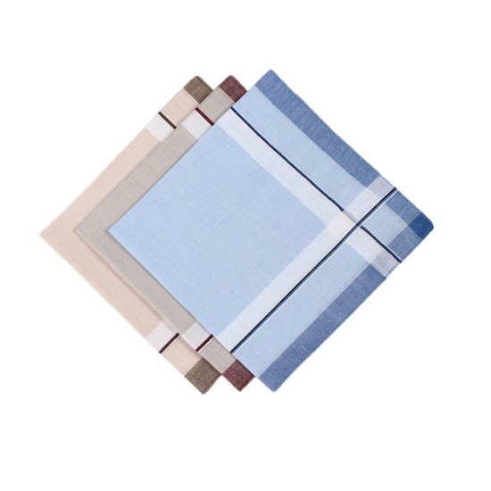 Cotton Handkerchief  Square Mixed Color 40cm x 40cm, 6 PCs の画像