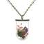 Bild von Halsketten Bronzefarbe mit Glas Flasche & Blumen & weiß Sand, 69.5cm lang, 1 Stück 