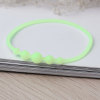 Picture of Fashion Personalized Silicone Bracelet Light Green Noctilucent Beads 19cm(7 4/8") long,50PCs