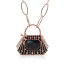 Immagine di Collana Rose Gold Borsetta Disegno Trasparente Strass lunghezza:93cm 1 Pz