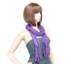 Picture of 1PC Women's Fashion Purple Soft Scarf with Tassels Large Long Wrap Shawl Stole 1.8m(70-7/8")