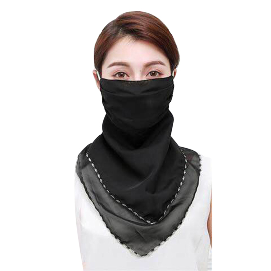 Bild von Schwarz - Frauen Mundmaske Bandana Gesichtsmaske Multifunktionale Gesichtsmaske Sommer UV Schutz Atemhalsschutz