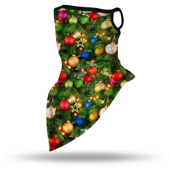 テリレン 大人 アウトドア レーシング用防風防塵マスクフェイスカバー 多色 クリスマスくす玉 45cm x 23cm、 1 個 の画像