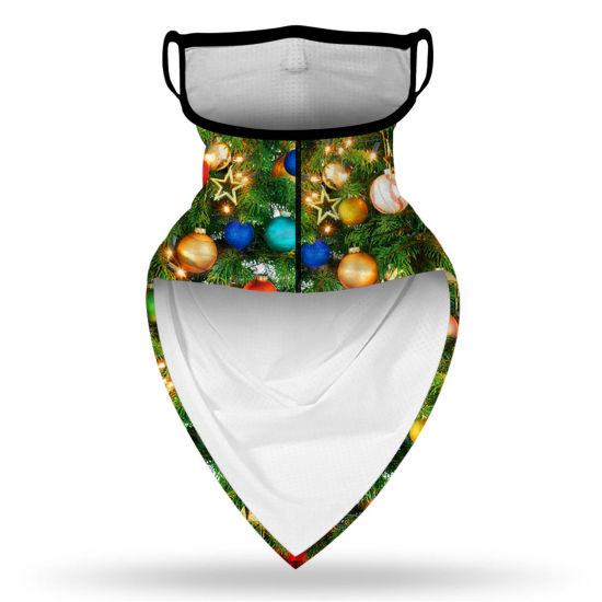 Bild von Terylen Erwachsener Winddichte staubdichte Gesichtsmaske für das Fahren im Freien Bunt Weihnachtskugel Baumkugel 45cm x 23cm, 1 Stück
