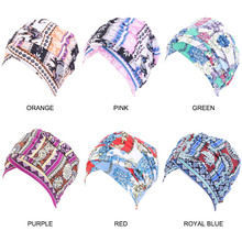 Picture of Multicolor - Night Sleep Hat Long Cap Bonnet With Wide Elastic Band For Women, 1 Piece