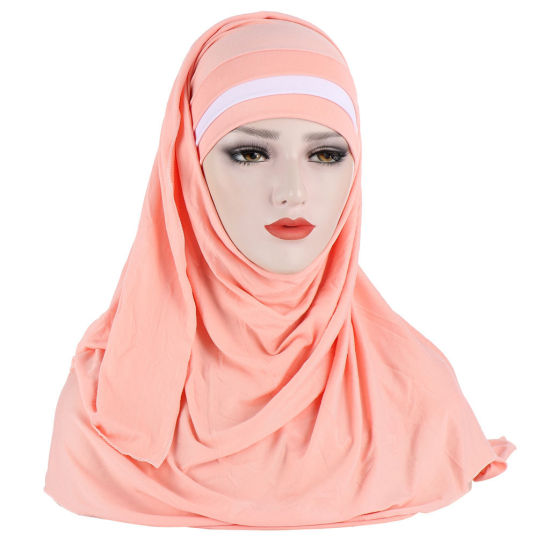 Picture of Pink - Women Muslim Hijab Head Scarf Hat, 1 Piece