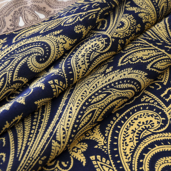 Picture of Champagne - Silk Women's Square Scarf Paisley Pattern 55x55cm, 1 Piece