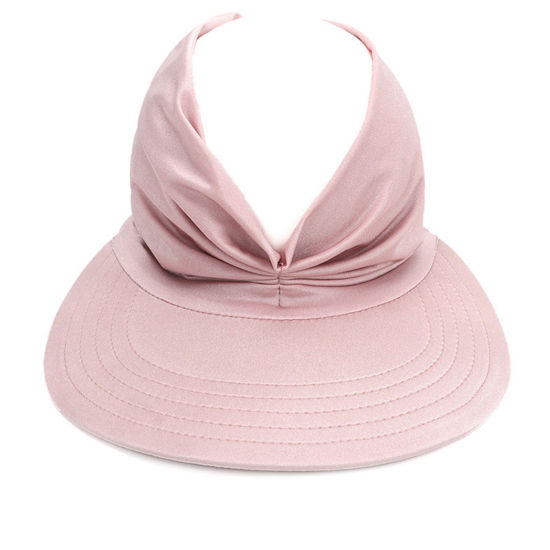 Изображение Light Pink - Summer Women's Anti-Ultraviolet Elastic Adult Empty Top Sun Hat M（56-65cm）, 1 Piece