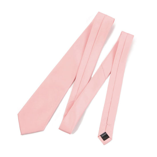 Picture of Pink - Men's Solid Color Glossy Tie Necktie Suit Accessories 147x8cm, 1 Piece
