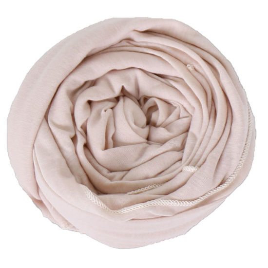 Picture of Beige - 12# Modal Women's Hijab Scarf Wrap Solid Color Elastic Breathable 180x80cm, 1 Piece