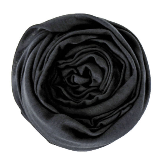 Picture of Black - 13# Modal Women's Hijab Scarf Wrap Solid Color Elastic Breathable 180x80cm, 1 Piece