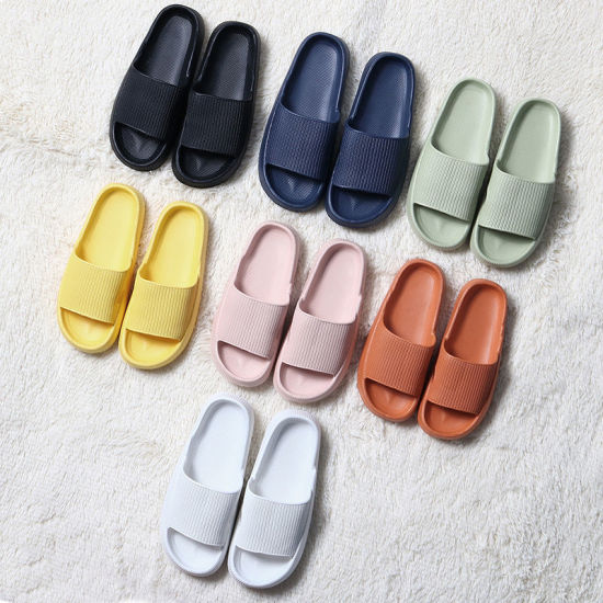 Imagen de Pink - 36/37 EVA Couple Indoor Bathroom Non-slip Thickened Soft-soled Shower Slippers, 1 Pair