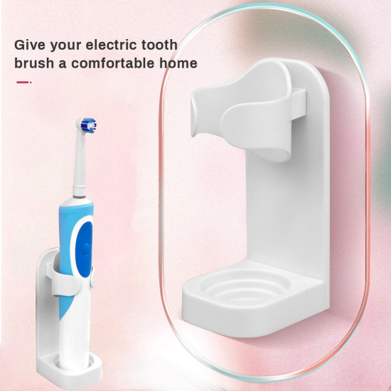 Picture of White - Universal Electric Toothbrush Holder Stand Rack Storage Organizer Bathroom