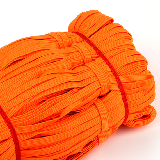 Picture of Polypropylene Fiber Multifunctional Elastic Band For Crafts Sewing Masks DIY Supplies Dark Orange 6mm, 1 Roll (Approx 30 M/Roll)