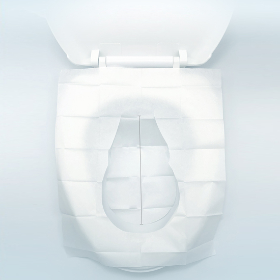 Picture of White - Disposable Flushable Toilet Seat Cover for Toddlers Kids and Adults 10Pcs/Pack, 20 Packets