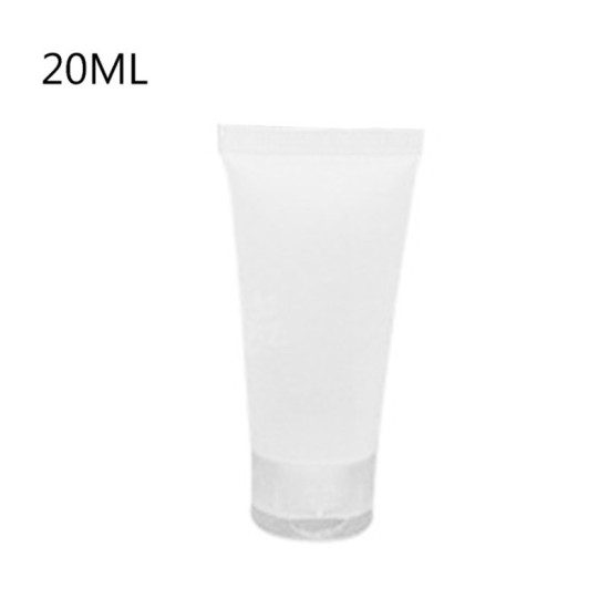 Picture of Transparent - 20ml Empty Cosmetic Bottles Refillable Plastic Tubes Bottles Squeeze Lotion Bottles with Flip Cap for Home Outdoor