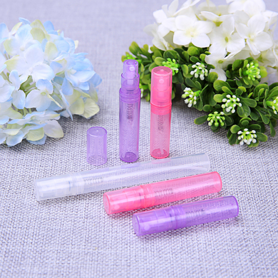 Picture of ( 2ml ) PP Refillable Perfume Atomizer Empty Spray Bottle Transparent Clear 5.6cm x 1.2cm, 1 Piece