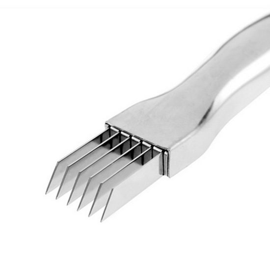 Bild von Silver Tone - 304 Edelstahl Schalotten Cutter Slicer Shredder Messer für das Kochen in der Küche, 1 Stück