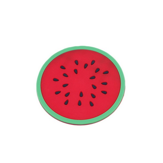 Bild von Red - Table Coasters Cartoon Wassermelone Fruits Cup Tischset für Getränke, 1 Stück