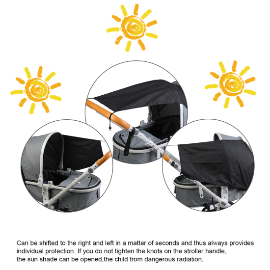 Bild von Schwarz - Kinderwagen Wasserdichte Sonnenschutz-Schattentasche