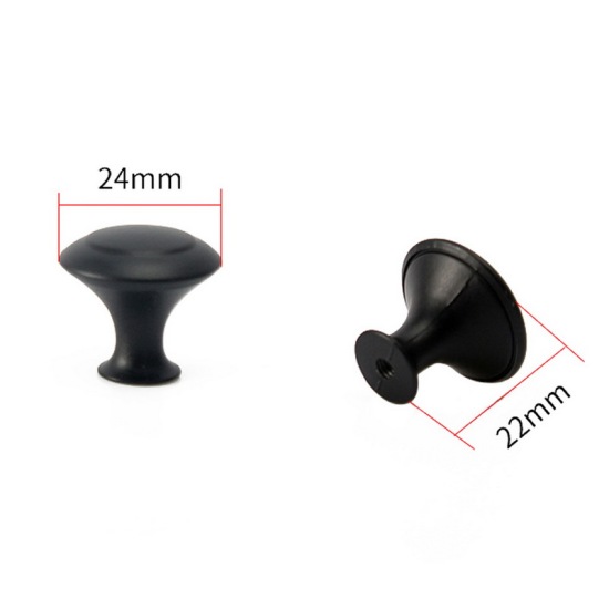 Image de Poignée pour Boîte Tiroir Porte tirage Meuble en Acier Inoxydable Noir 12 Pcs