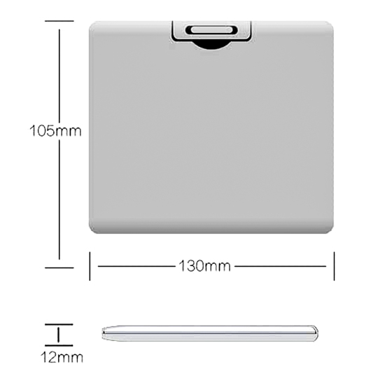 Image de Boîte de Rangement Portable Recyclable pour Masque Buccal en Polypropylène Blanc Rectangle 13cm x 10.5cm, 1 Pièce